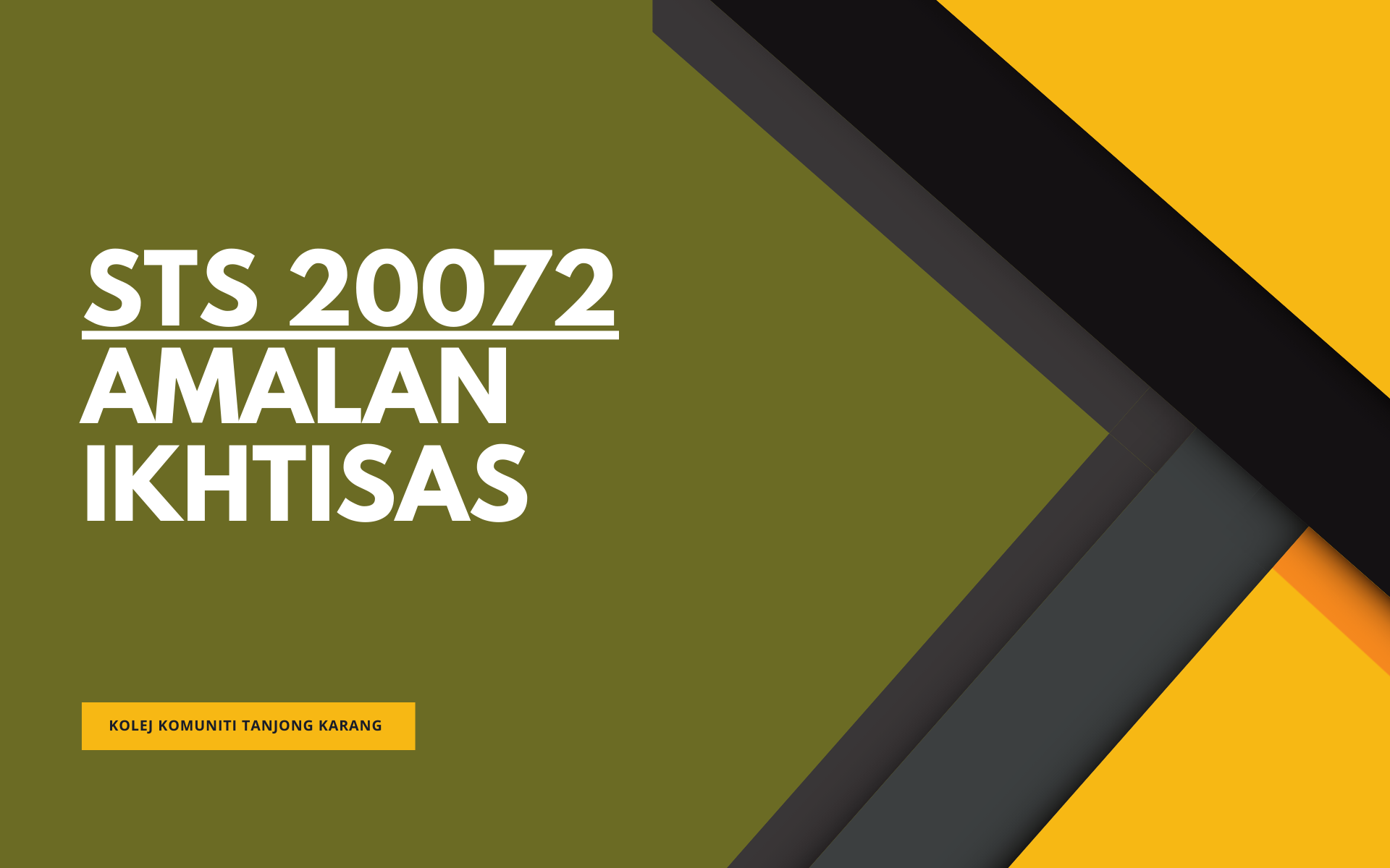 KKTK STS20072 AMALAN IKHTISAS