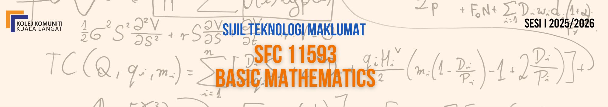 KKKL | SFC11593 BASIC MATHEMATICS