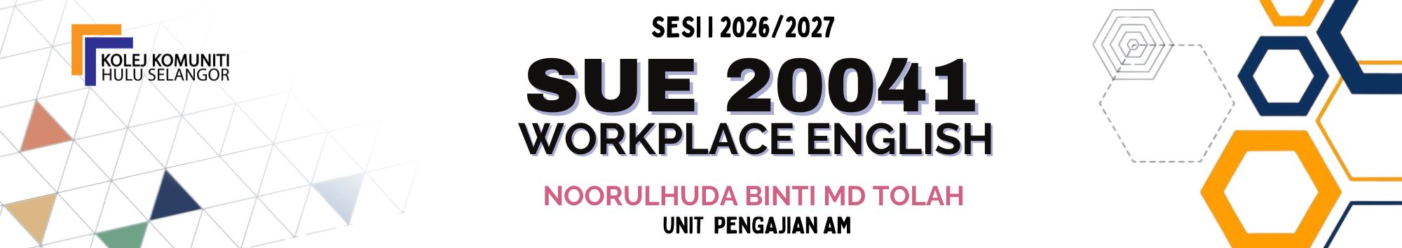 KKHS | SUE 20041 WORKPLACE ENGLISH