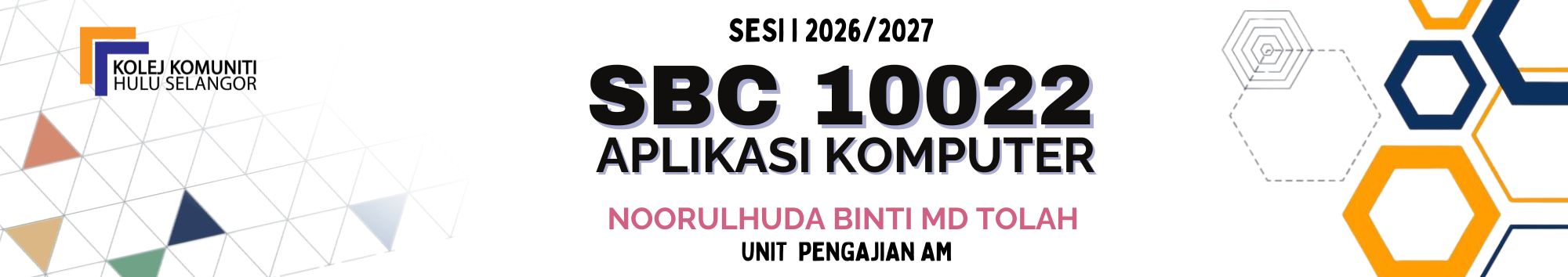 KKHS | SBC 10022 APLIKASI KOMPUTER