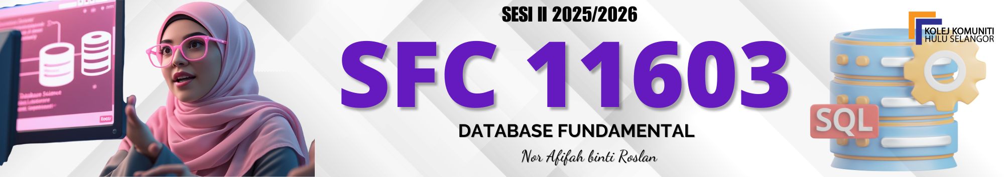 KKHS | SFC 11603 DATABASE FUNDAMENTALS