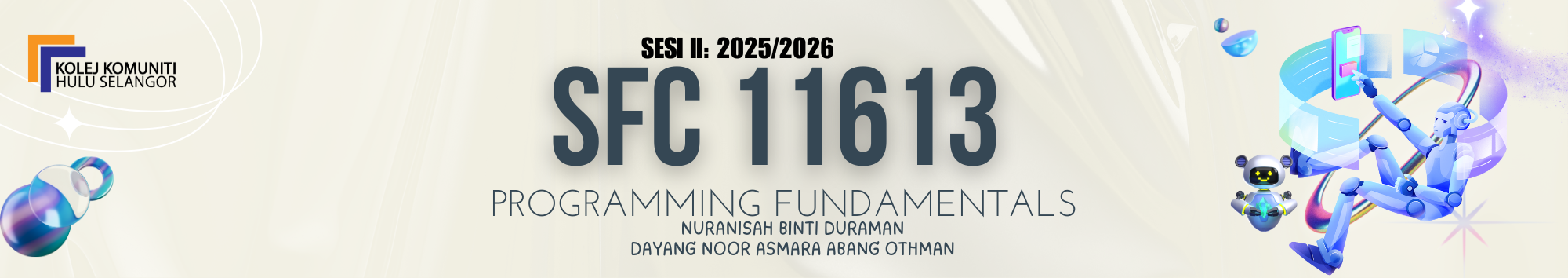 KKHS | SFC 11613 PROGRAMMING FUNDAMENTALS