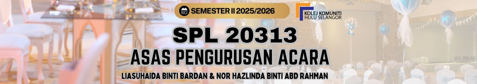 KKHS | SPL 20313 ASAS PENGURUSAN ACARA