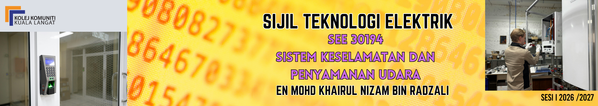 KKKL | SEE30194 SISTEM KESELAMATAN DAN PENYAMANAN UDARA SI 2026/2027