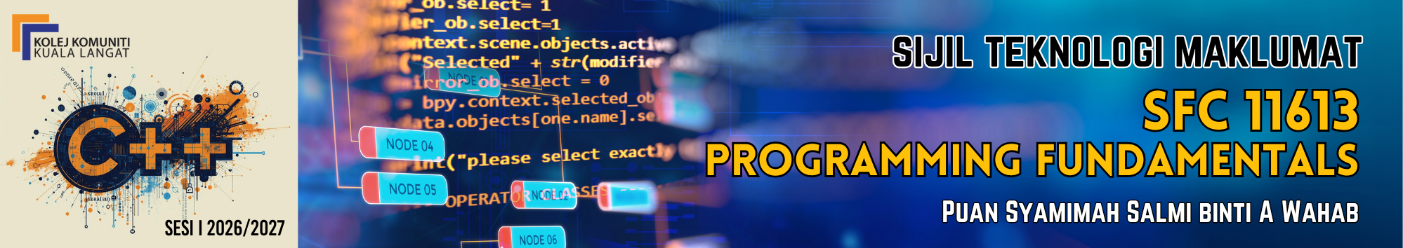 KKKL | SFC11613 PROGRAMMING FUNDAMENTALS SI 2026/2027