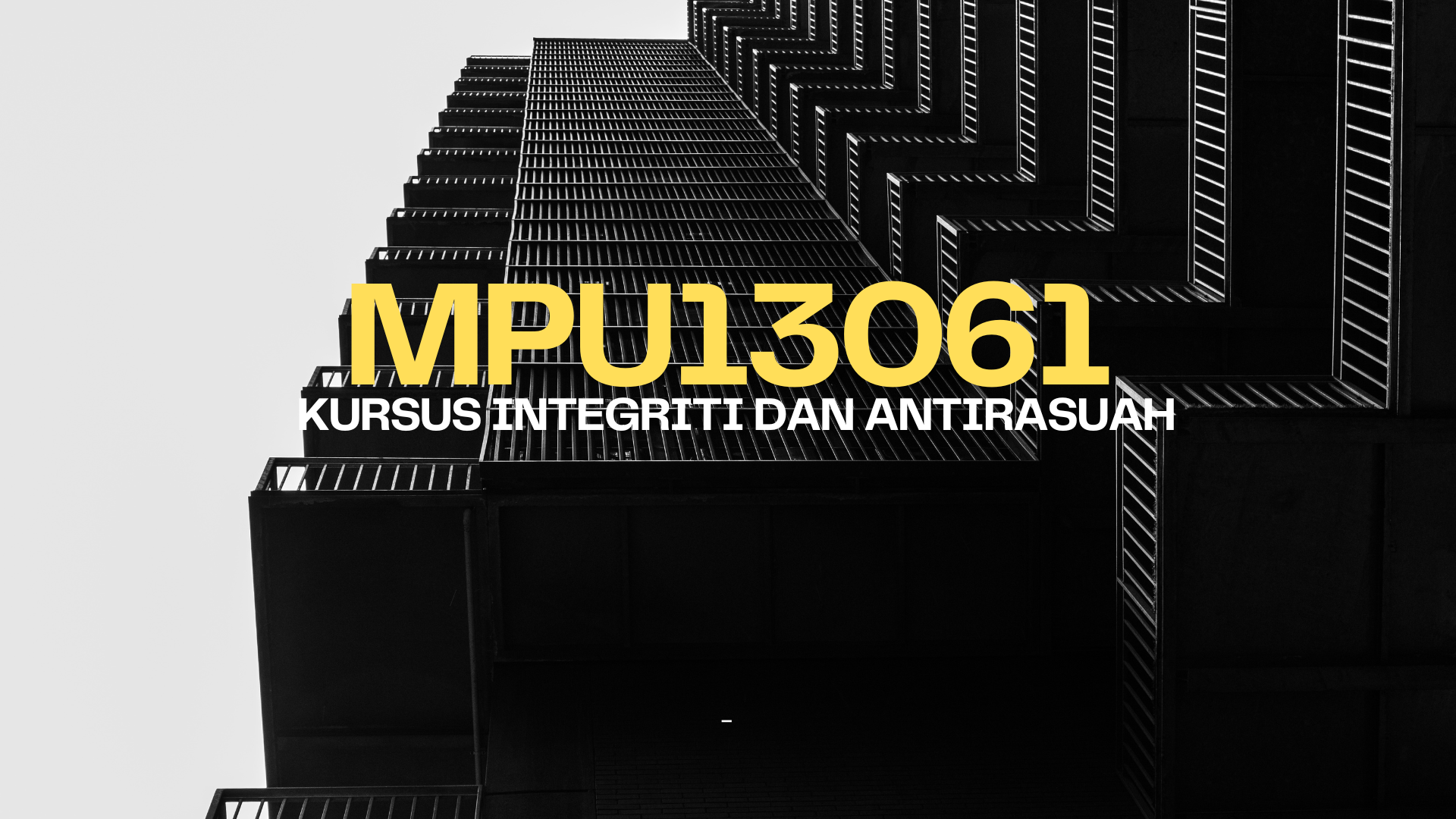 MPU13061 KURSUS INTEHRITI DAN ANTIRASUAH-3A